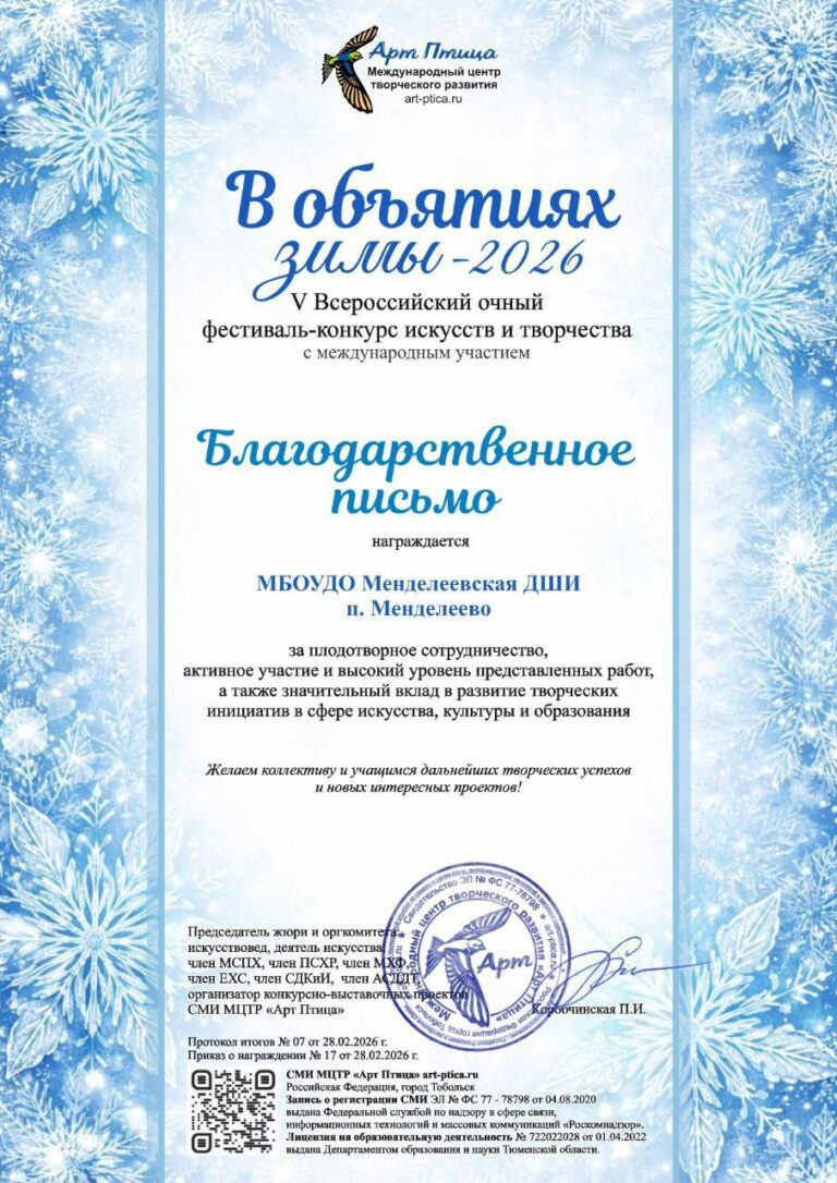 Подробнее о статье Поздравляем наших юных художниц и их преподавателя Снопову Анну Дмитриевну с победами